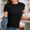 lain 100% Biowash Cotton Tshirt for Girls women_black_plain showing tshirt