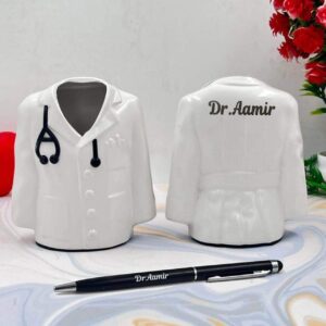 doctor pen stand for gift coat front back both side
