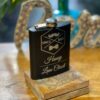 Customizable Name Logo Design Hip Flask display image main honey luvecloset front photo