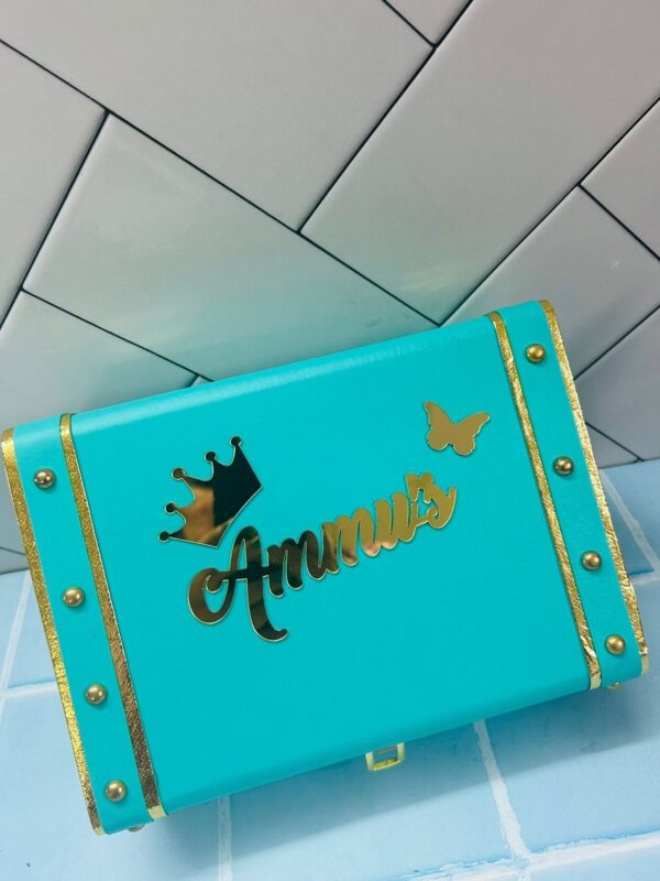 Leatherette Trunk box name printed queen