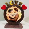 Love Acrylic mdf wooden table top photo frame