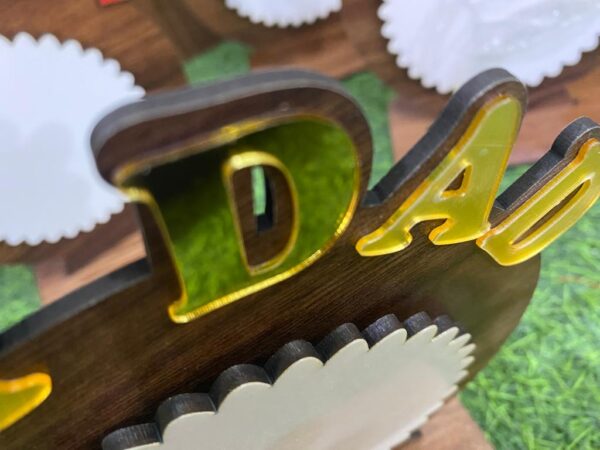 best dad Acrylic mdf wooden table top photo frame