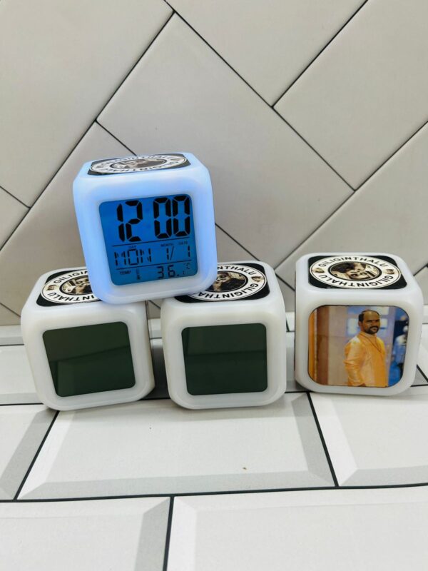 personalized photo printed digital alarm clock main customized 1