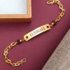 Customized Name Engraved Rudraksha Bracelet Rakhi Main image brother bro printed display