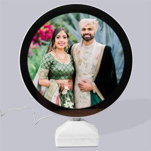 Customizable Photo Magic Mirror Cum Frame with LED Light wedding anniversary image display