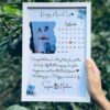 Customizable A4 size Photo Frame to beautify your walls and relive precious movements of your life one photo and quote with calendar display image on white border luvecloset