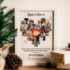 Customizable A4 size Photo Frame to beautify your walls and relive precious movements of your life one photo and quote with calendar display image heart shape upside name quote below white border luvecloset