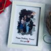 Customizable A4 size Photo Frame to beautify your walls and relive precious movements of your life one photo and quote with calendar display edited couple photo for anniversary and birthday tagline luvecloset