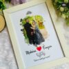Customizable A4 size Photo Frame to beautify your walls and relive precious movements of your life one photo and quote with calendar display edited couple photo for anniversary and birthday tagline once more luvecloset