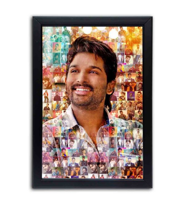 Customizable 8*12inch size Photo Frame main display image luvecloset men mosaic frame with black border