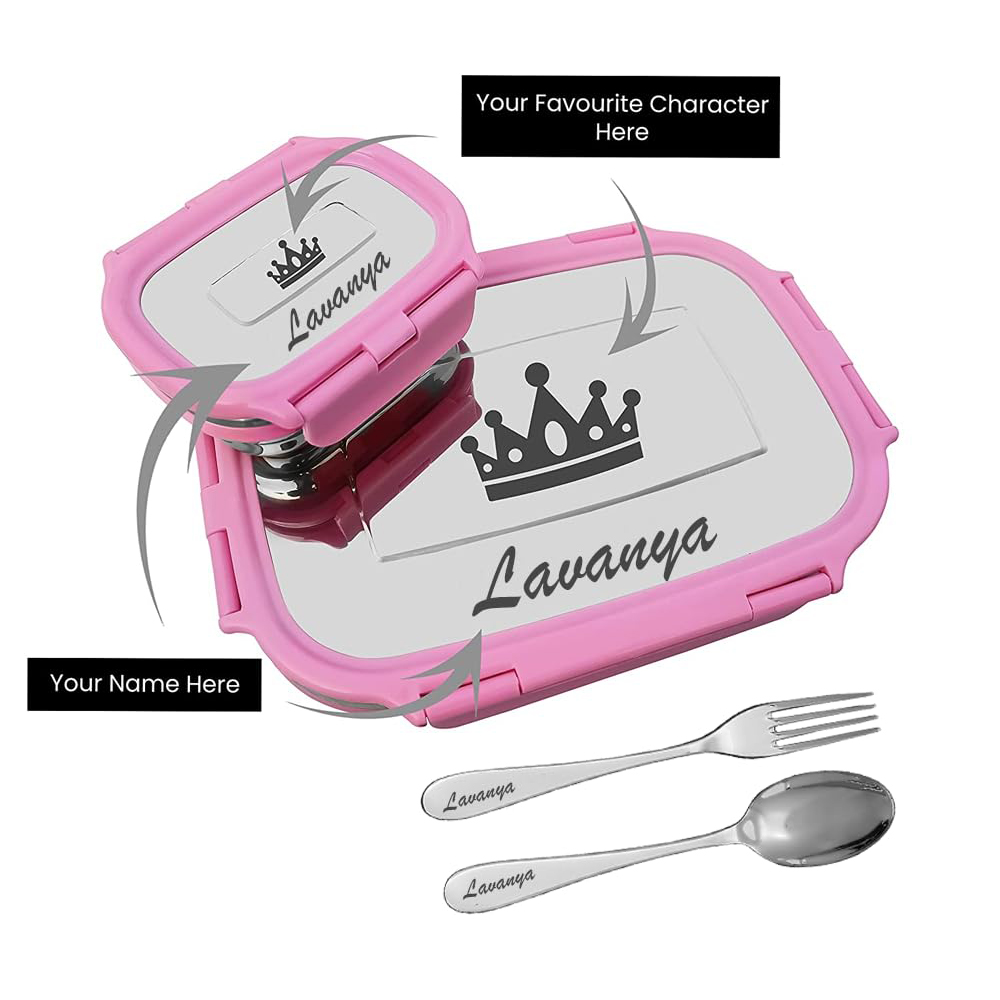 Kawa Simaya - Set: Stainless Steel Divided Lunch Box + Spoon +