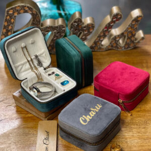 LuveCloset Customizable Name golden Printed Jewlery Box display image 1