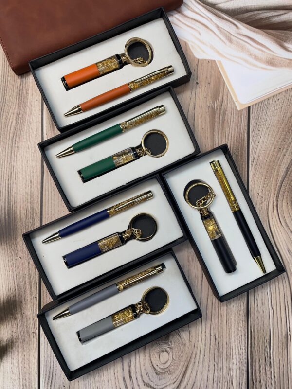 Name Engraved Metal Pen & Keychain Gift Set