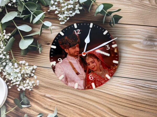 Personalized Photo Wall Clock – Custom Printed Round Clock
