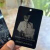 LuveCloset Personalized Royal Couple Keepsake | Custom King Queen Acrylic Card | Car Hanging & Wallet Keepsake | Couple Photo Engraved Gift for Boyfriend Girlfriend Husband Wife