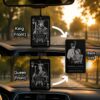 LuveCloset Personalized Royal Couple Keepsake | Custom King Queen Acrylic Card | Car Hanging & Wallet Keepsake | Couple Photo Engraved Gift for Boyfriend Girlfriend Husband Wife